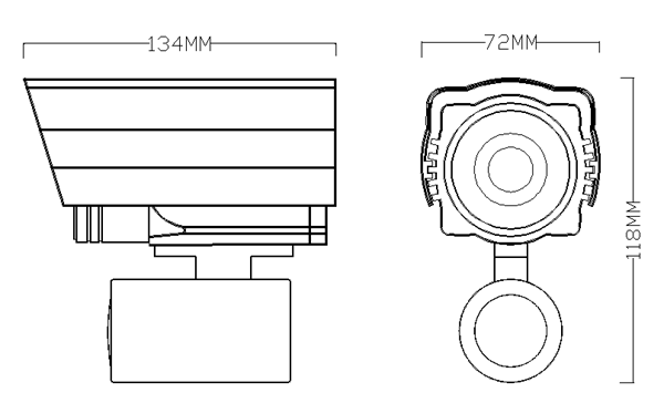 Led Array weatherproof camera