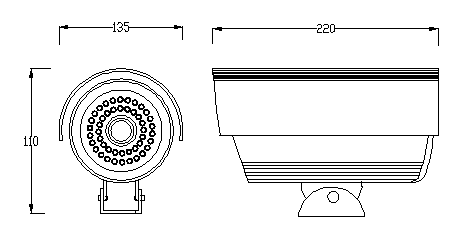 Led Array weatherproof camera